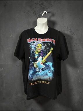 NEW, Iron Maiden, Legacy of the Beast Band Tee Unisex, 2XL Black Graphic T-Shirt